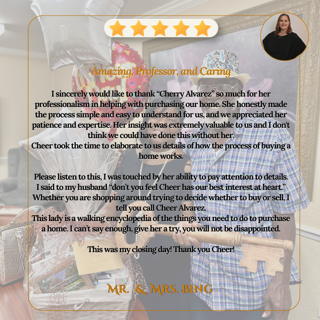 Testimonial for Realtor Cheer Alvarez in Auburndale FL