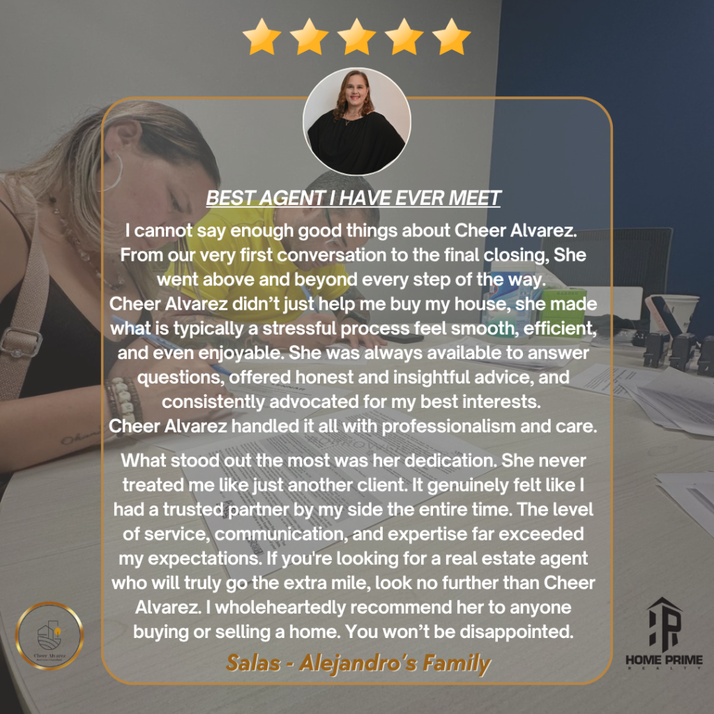 Testimonial for Realtor Cheer Alvarez in Plant City FL