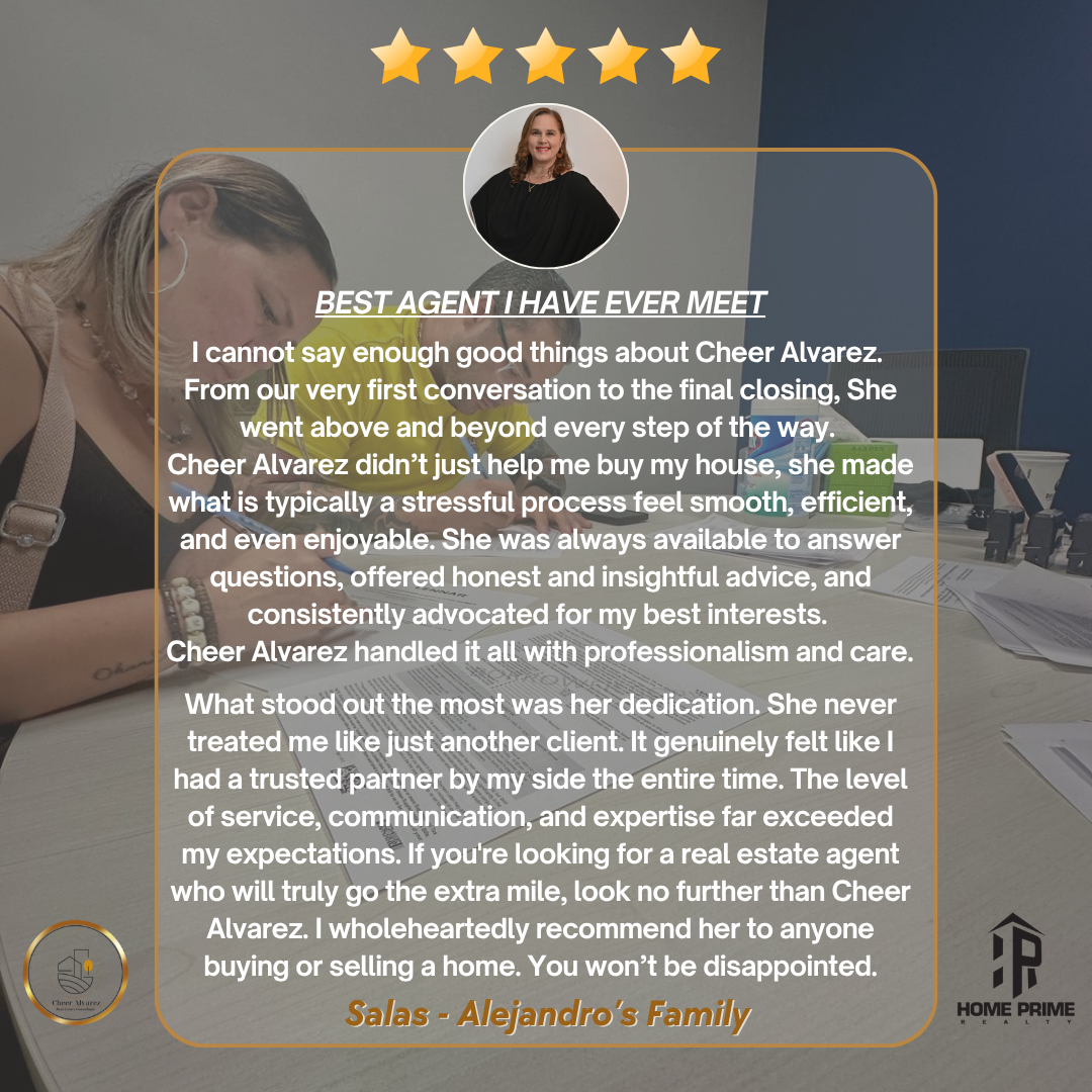 Testimonial for Realtor Cheer Alvarez in Plant City FL