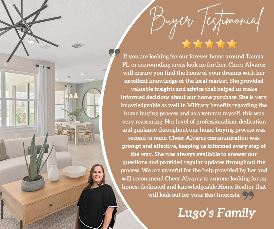 Testimonial for Realtor Cheer Alvarez in Riverview FL
