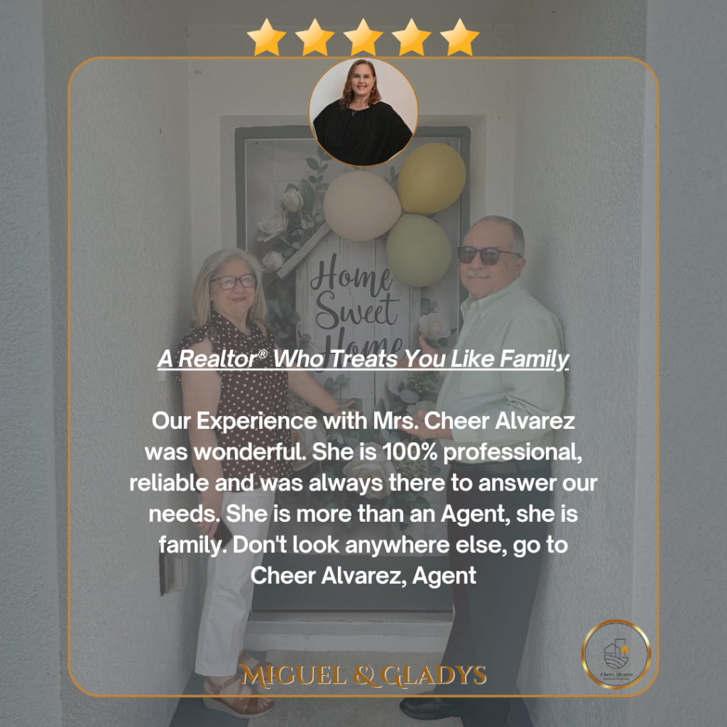 Testimonial for Realtor Cheer Alvarez in Plant City FL