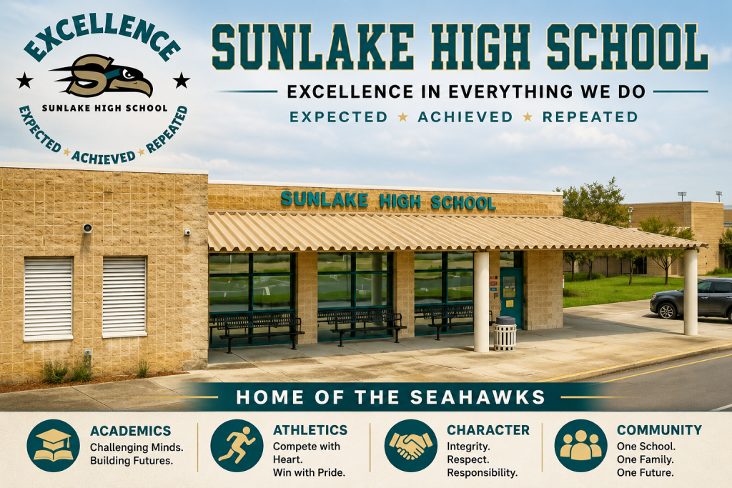 Wesley Chapel real estate school boundaries highlighting Sunlake High School in Land O Lakes, presented by Cheer Alvarez.