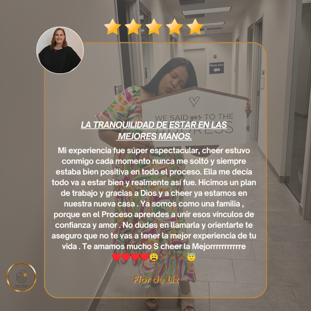 5-star client review for Realtor Cheer Alvarez highlighting home buying experience in Central Florida